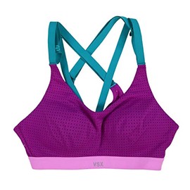 Victoria's Secret Sports Bra Lightweight Colorblock (32B, Purple & Pink)