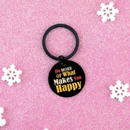 Inspirational Gifts for Men Positivity Gifts Happy Keychain Friends Gift for Men Women Spiritual Gift for Men Friendship Motivational Birthday Gift Ideas Unique Quotes Keyring