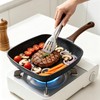YYJINGYOU 11 inch Nonstick Grill Pan for Steak, Granite Coating