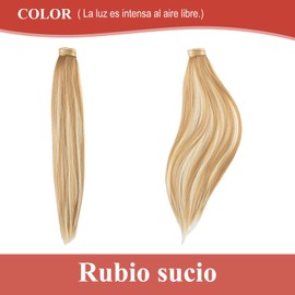 JJstar Ponytail Extensions Synthetic Hair 70cm Long Straight Synthetic Hair for Women and Girls