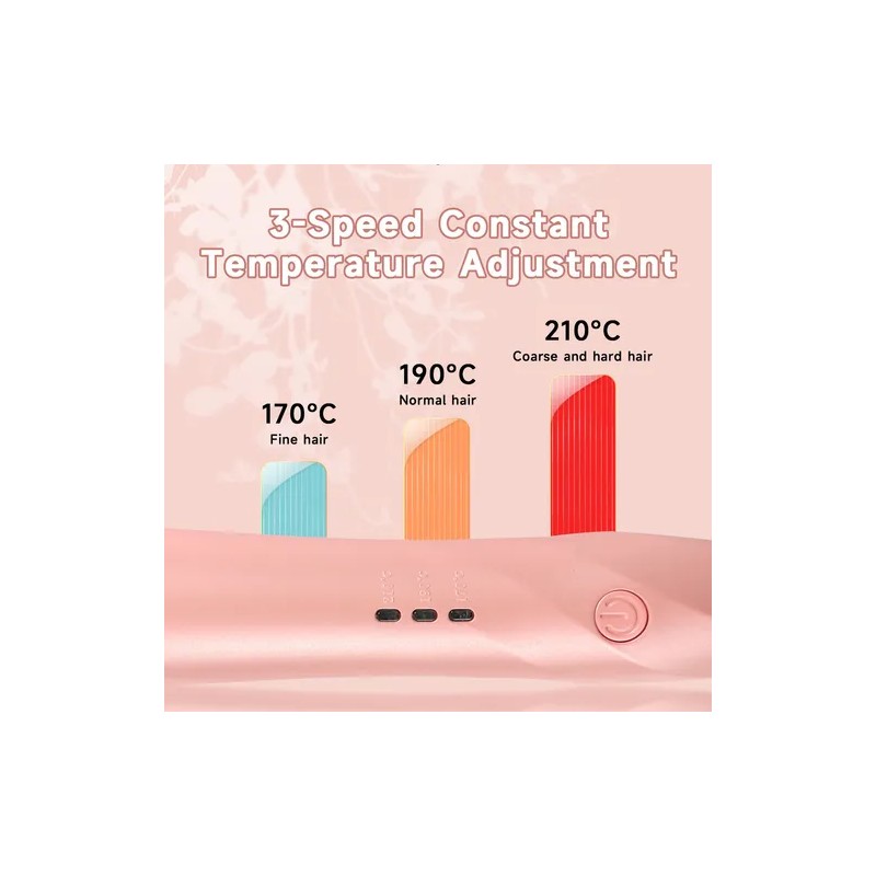 Rizador Automtico De Cabello Rosado Bomidi Hc02, Cermica, 2 Modos