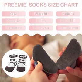 Toulite 12 Pairs Preemie Socks Baby Girls Boys Premature Ruffle Sock Preemie Turn Cuff Cotton Sock Hospital NICU for Newborn (Ballet Style)