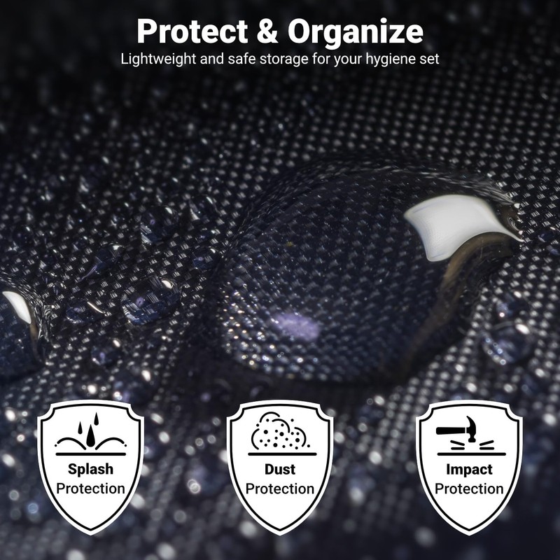 deleyCON Travel Case for Toothbrushes etc., silver, Toiletry bag