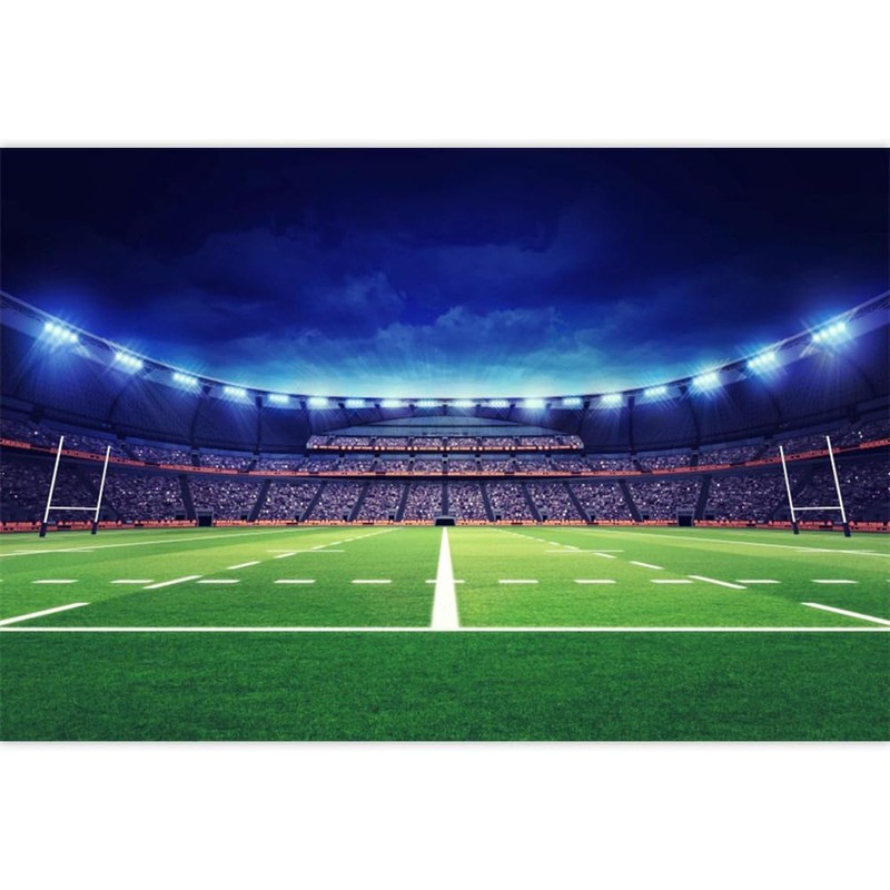 Leowefowa Vinyl 7x5ft Sport Field Football Photography Backdrop Rugby Sports