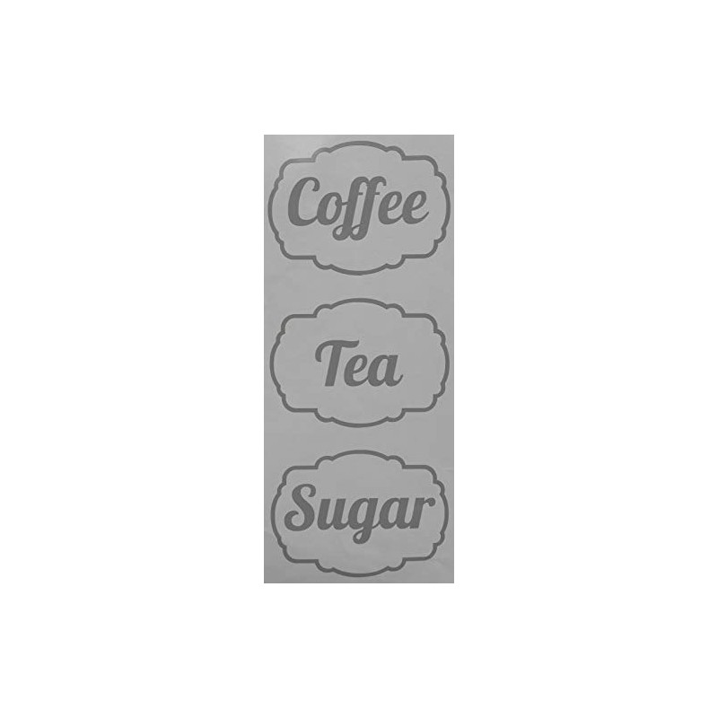 Tea, Coffee, Sugar Kitchen Jar Canister Labels Stickers