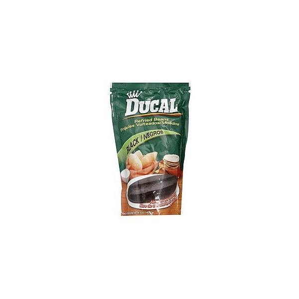 Ducal Refried Black Beans 14.1 oz Frijoles Negros Volteados (6 pack)