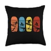 Wing Surf Wing Foil Wingsurfing Wingsurfer Retro Throw Pillow