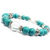 Summer Braces!- Natural Stone Turquoise Crystal Design Bracelet "STONE KITCHEN