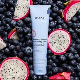 Boka Fluoride Free Toothpaste Nano Hydroxyapatite Toothpaste - Blueberry Dragon Fruit Flavor, 4 oz 1Pk US Manufactured