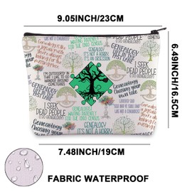 G2TUP Family Genealogist Makeup Bag Genealogy Gifts Family Historian Gifts I Just Love Genealogy Zipper Bag (ISeekDead CA)
