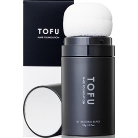 TOFU Hair Color, Hide Gray Hair, Black Dye, Hair Enhancement, Powder [Hair Powder That Makes Thinning and Gray Hair Naturally Hidden] Gray Hair, Hairline, Thin Hair Hidden (Natural Black / 0.7 oz (20 g)