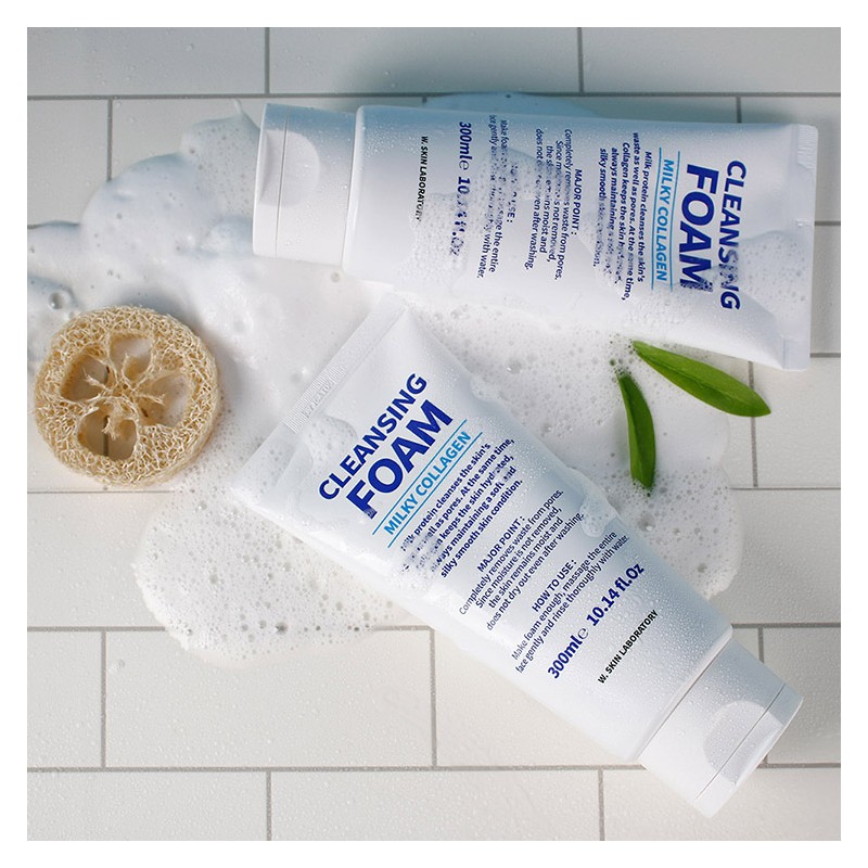 W피부연구소 [1+1+1] Large Capacity Milky Collagen Cleansing Foam