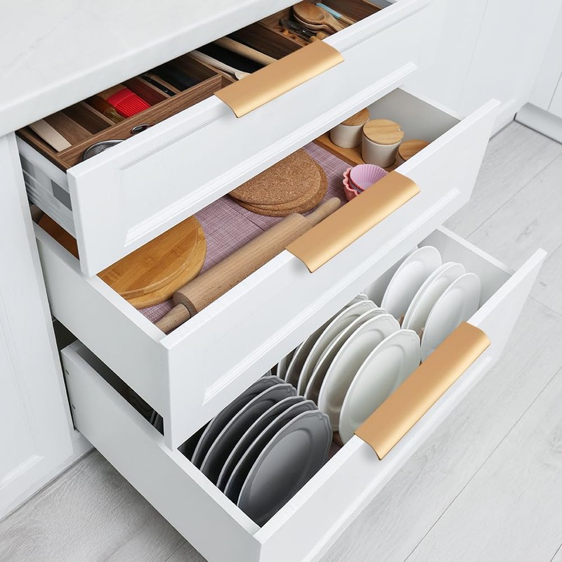 Flintronic 6 Pack Modern Gold 150mm x 128mm Aluminum Alloy