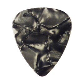 Celluloid Black Pearl Guitar Or Bass Pick - 0.96 mm Heavy Gauge - 351 Shape - 12 Pack