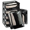 6 Pieces Large Clear Travel Packing Cube Clear Vinyl Zippered
