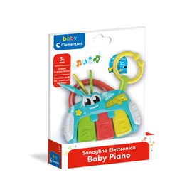 Clementoni - Elektronische Rassel Baby Klavier Spielzeug, Mehrfarbig, 17221