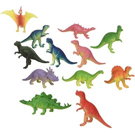 Rhode Island Novelty 3 Inch Mini Dinosaurs, One Dozen Assorted