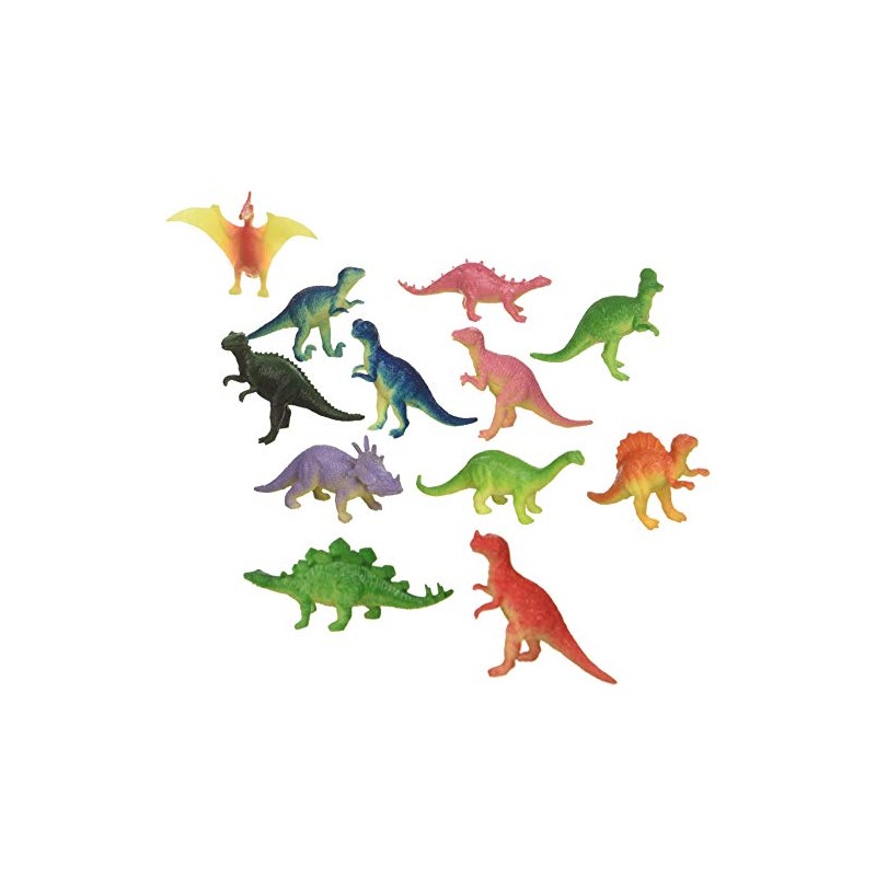 Rhode Island Novelty 3 Inch Mini Dinosaurs, One Dozen Assorted