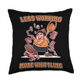 Whittling Kit, Wood Carving, Sharp Tools, Whittling Projects Throw Pillow