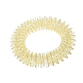 Healvian Chinese Massage Ring Metal Accessory Wristband for Computer Users Acupressure Therapy Gold Bracelet