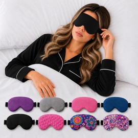 Antifaz de Semillas Máscara Térmica para Ojos con Calor Húmedo Compresa Caliente para Ojos Secos y Sensibles Activación en Microondas Alivio y Relajación Ocular Antifaz (Negro)
