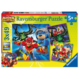 Ravensburger 05191 5 135269 Power Players Puzzle 3 x 49 Pieces, Recommended Age 5+, Multi-Coloured