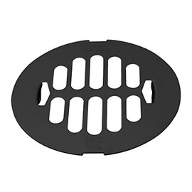 Westbrass 4-1/4" OD Snap-in Shower Drain Strainer, Matte Black, D3198-62