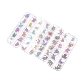 VICASKY 1set Daisy Flower Wood Pulp Nail Stickers for DIY Nail Art Decor for Personal Use Unique Floral Designs for Creative Manicure for Friends and Family 4boxes