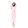 Women's Plush Fleece Long Robe with Hood, Warm Comfy Fluffy
