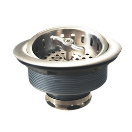 Westbrass Wing Nut Style Large Kitchen Sink Basket Strainer, Stainless Steel, D213-20