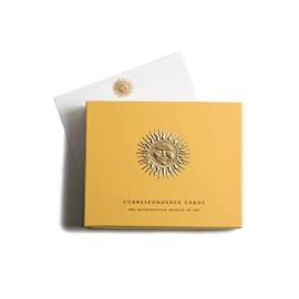 Metropolitan Museum of Art, Sunburst Correspondence Cards, Gold Embossed, Boxed Set of 25