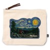Lantern Press Montana, Starry Night, Bigfoot, 100% Cotton Zipper Pouch,