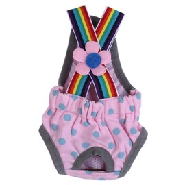 EVTSCAN Washable Female Dog Diapers Underwear, 6Sizes Pet Sanitary Pants Cloth Diaper Nappy Covers Underwear Reusable Suspender(S/10号)