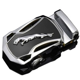 RTGGSEL Men's Silver Animal Jaguar 40mm Adjustable Ratchet Belt Buckle Only Automatic Leather Belt Buckle Replacement