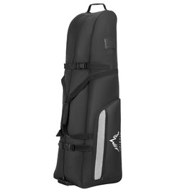 Himal Outdoors Soft-Sided Golf Travel Bag - Heavy Duty 600D Polyester Oxford Wear-Resistant, Excellent Zipper Universal Size with Wheels - Color: Basic-Black