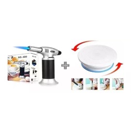 RIVERSOFY Soplete Para Cocina + Base Giratoria Repostería