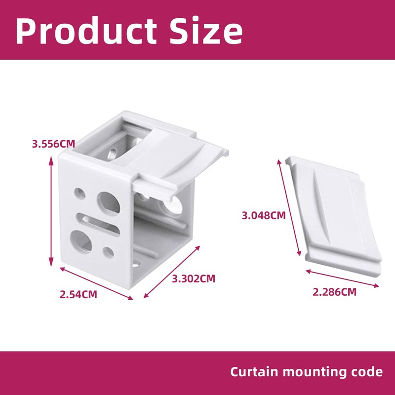 Amazleer 2PCS Blind Brackets, Venetian Blind Brackets for Top Fix,