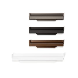 Gedotec Furniture Handles Aluminium White | 1 Piece - Folding Door Handles Furniture to Grip | HEXXA | Modern Vintage Industrial Design | Length: 200 mm | Cabinet Handles - Drawer Handles - Kitchen