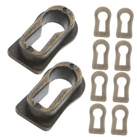 Pack of 10 Keyhole Rosette Sign Dresser Decor Keyhole Covers for Dressers Keyhole Frame Cover Decorative Keyhole Cover Metal Furniture Zinc Alloy