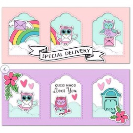 Diamond Press Lots Love Slim Shadow Box 15 Die & 20 Stamp Set 761998 Cardmaking