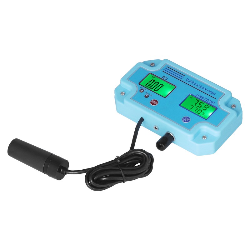 PH EC Temperature Meter DC 6V High Accuracy Portable LCD