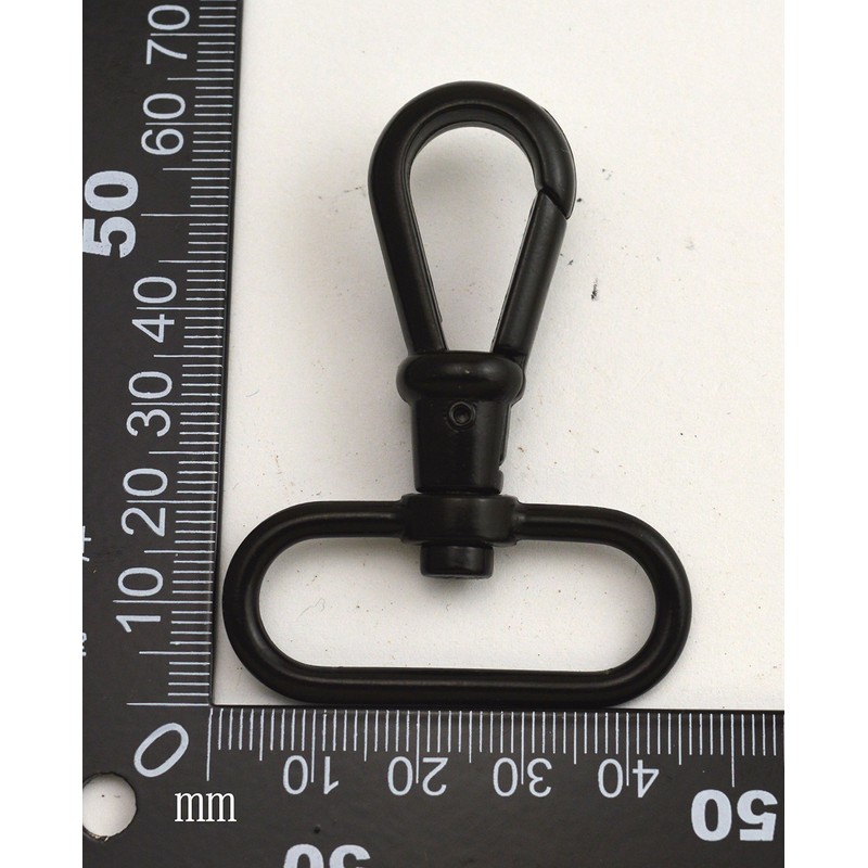Wuuycoky Black 1.5" Inner Diameter D Ring Round Head Hook