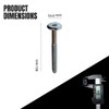Silver Cot Bed Bolt Kit - 6mm M6 x 60mm