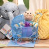 Adorable Baby Shower Centerpiece, Decorative Stroller Carriage Basket, Blue, 8-inch