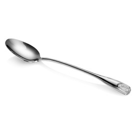 New Star Foodservice 58420 Shell Pattern, 18/0 Stainless Steel, Iced Teaspoon, 7.2-Inch, Set of 12