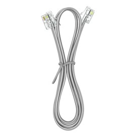NECABLES Phone Cord 1ft Telephone Cord Phone Line Cord RJ11 6P4C Male to Male for Landline Phone and Fax - 1 Foot
