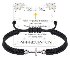 PARTNER Cross Bracelet for Women, ONE SIZE fits ALL, Nylon, na unknow