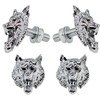 License Plate Bolts, 4 pcs Universal Wolf Style Stainless Steel