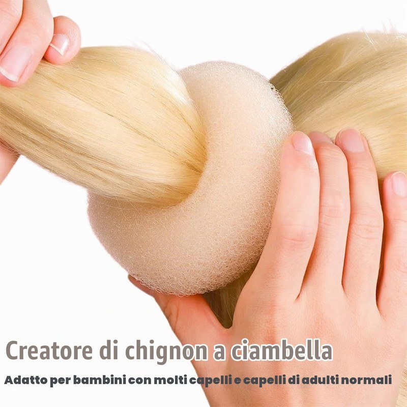 YAYNO 34 Pezzi Set Completo per Chignon 4 Creatore per