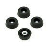 100 Small Soft Round Rubber Feet W/Screws - .250 H